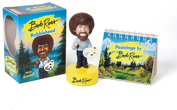 Bob Ross Chia Pet and Talking Bobble Head Gift Set – Cool and Custom